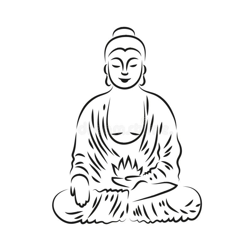Easy Simple Line Drawing Buddha Drawing - pic-cahoots