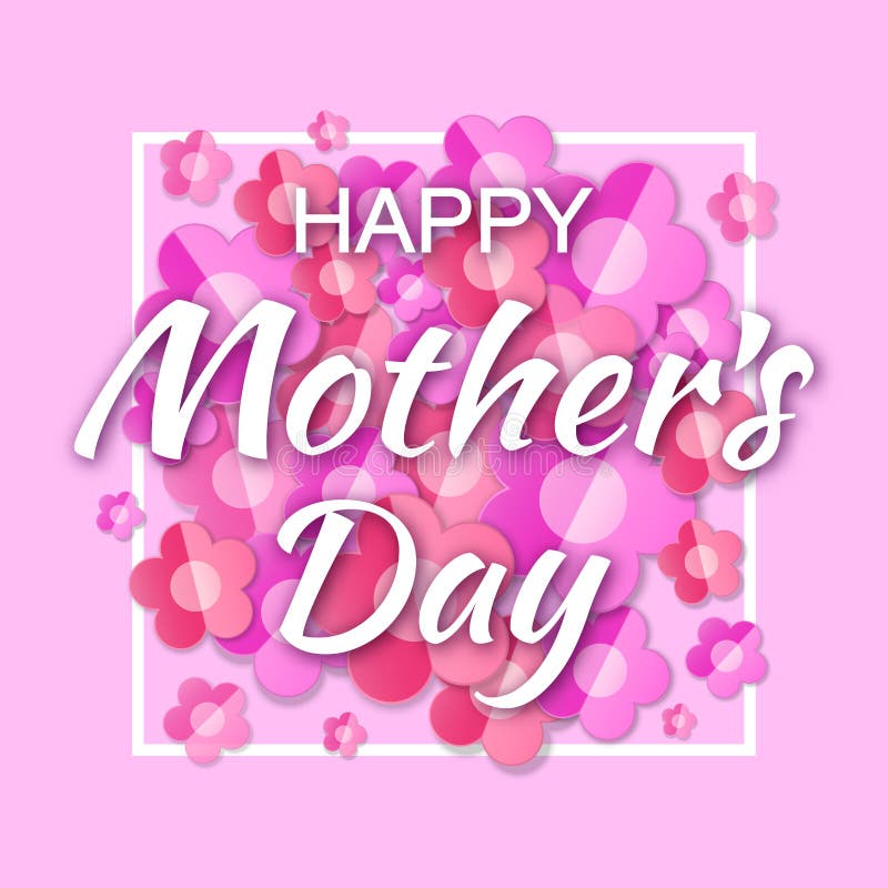 Vector buona Festa della Mamma l'iscrizione tipografica bianca con il fondo bianco della struttura Cartolina d'auguri di giorno d illustrazione di stock Vector buona Festa della Mamma l'iscrizione tipografica bianca con il fondo bianco della struttura Cartolina d'auguri di giorno d illustrazione di stock