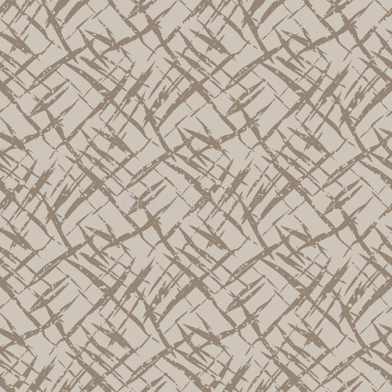 Vector burlap effect seamless pattern background. Hessian fiber texture fabric style beige and brown grid backdrop