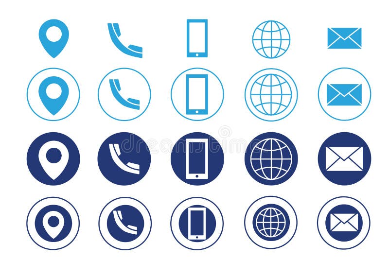 Vector business card contact information icons vector illustration Vector business card contact information icons vector illustration