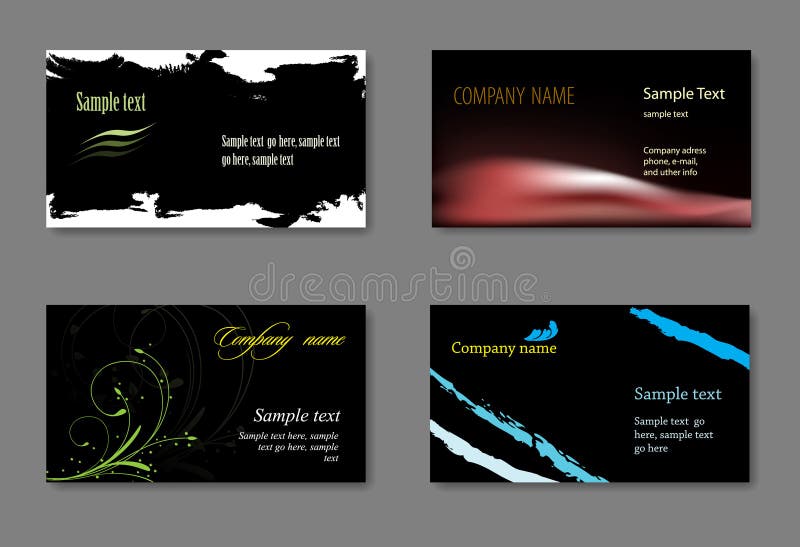 Vector business card templates stock illustration