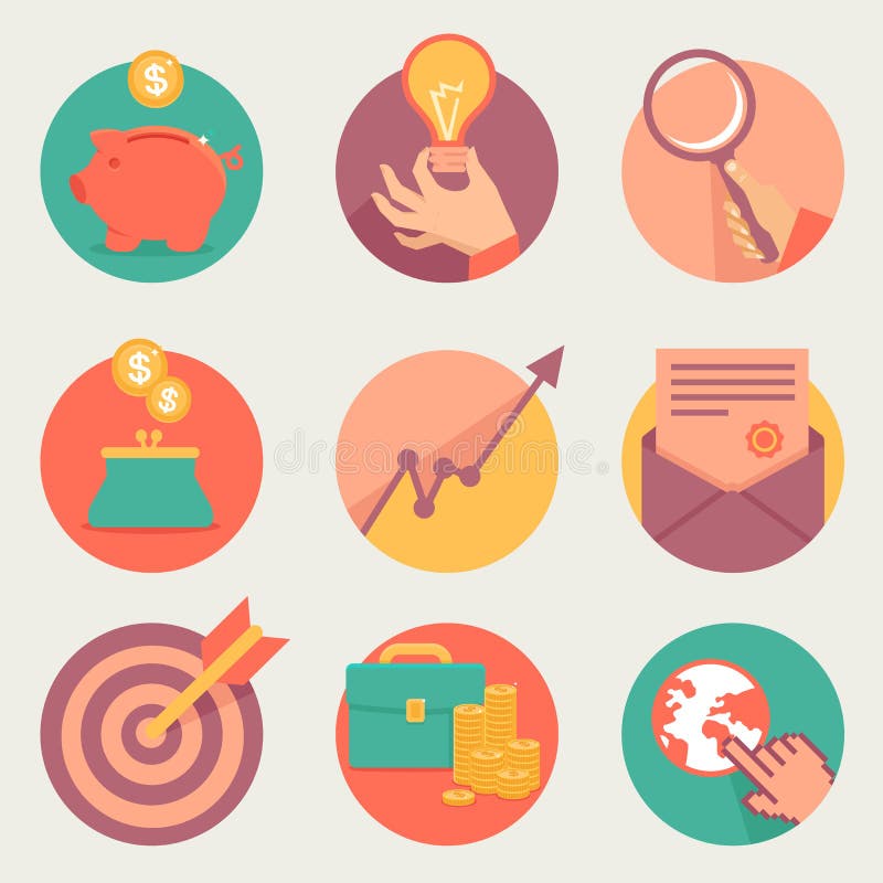 Vector business and finance icons vector illustration Vector business and finance icons vector illustration