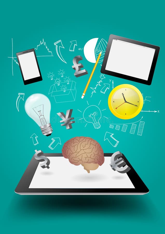 Vector Business technology, Creative concept idea stock illustration