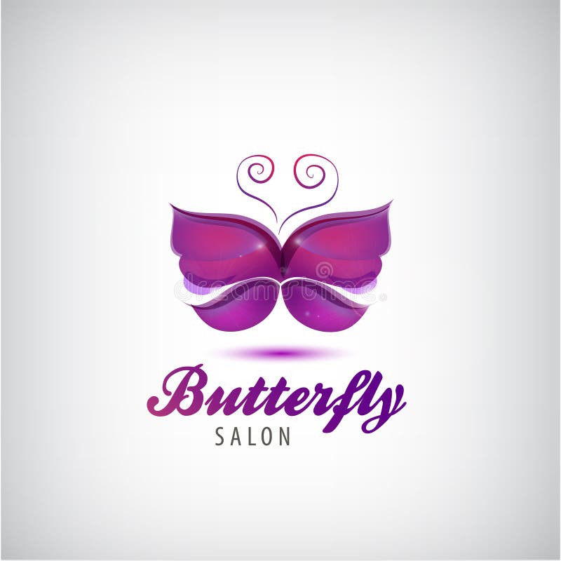 Vector butterfly logo. Spa salon icon