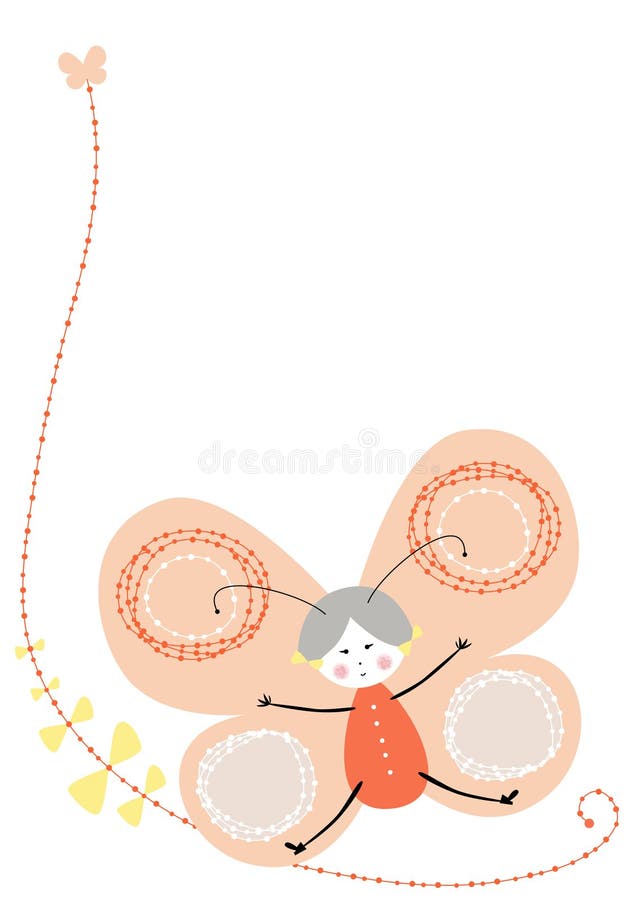 Vector butterfly orange