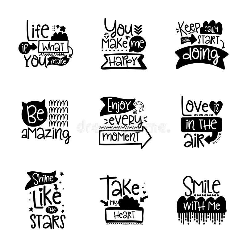 Vector Calligraphy with Decor Elements Stock Vector Illustration of