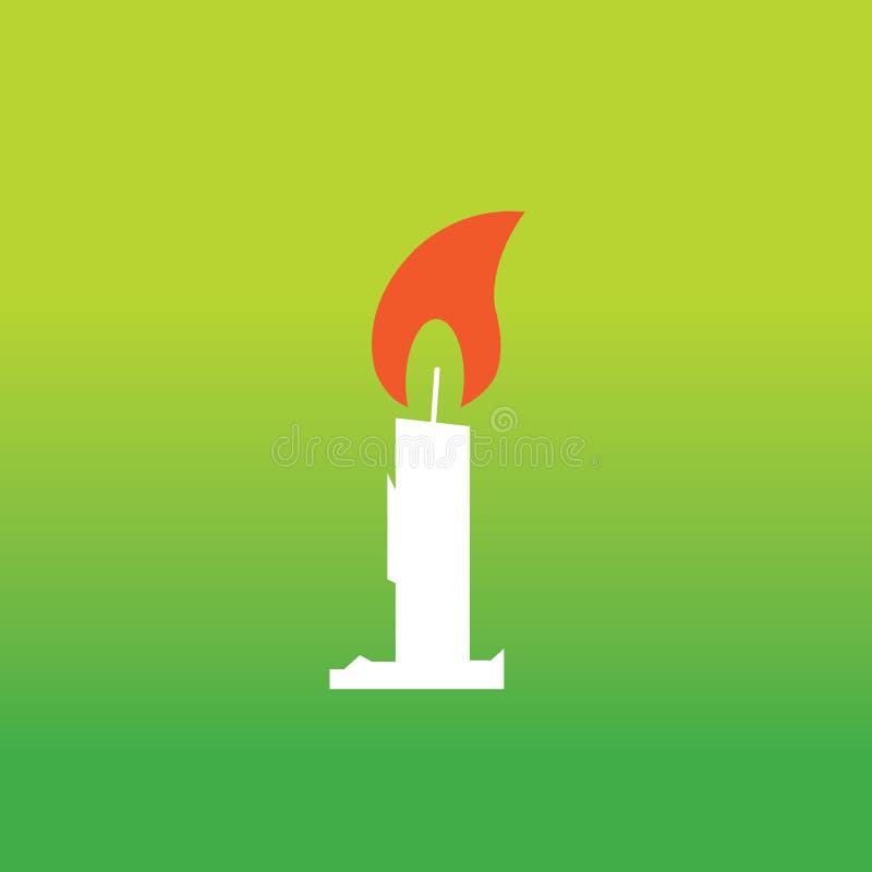 Vector candle symbol stock vector. Illustration of beauty 51195285