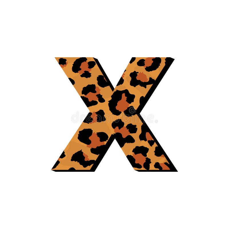 Download Vector Capital Letter D With Wild Leopard Skin Print ...