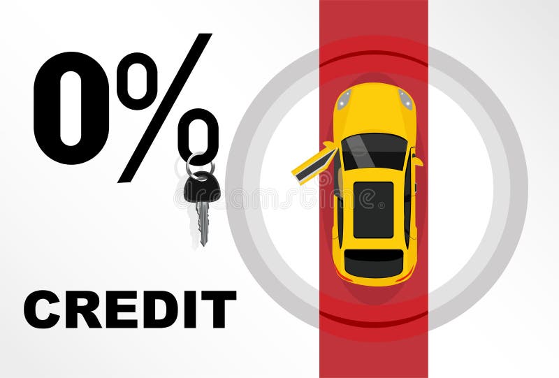 Vector Of A Car Offered With A Zero Percent Financing Stock Illustration Illustration of