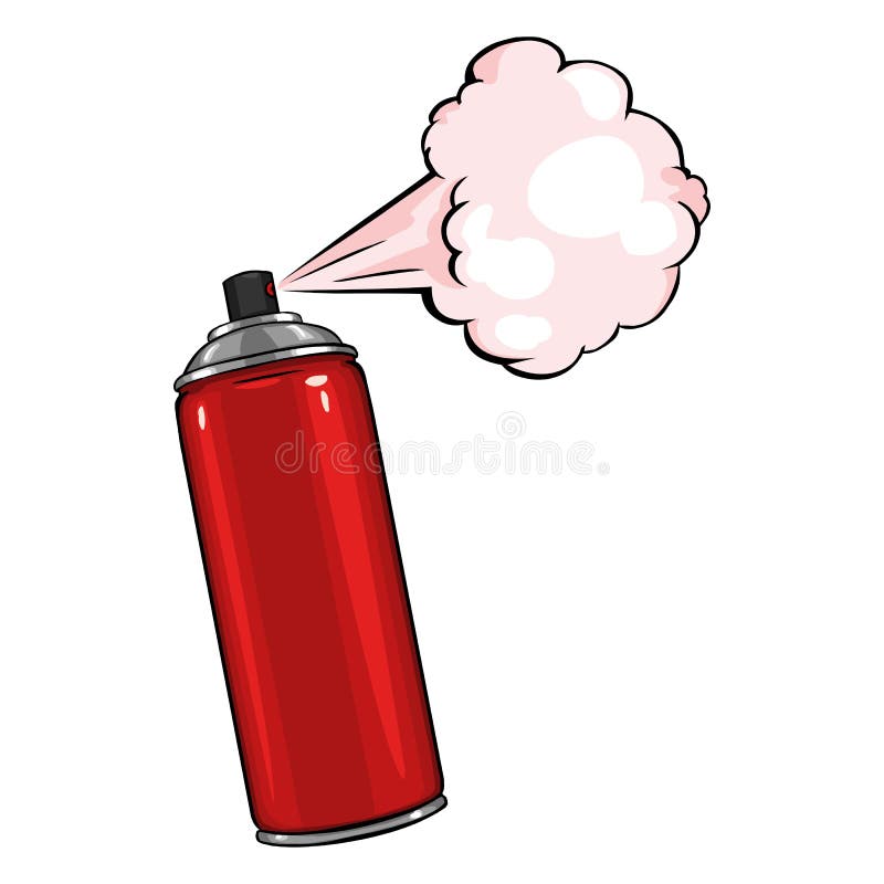 Red spray paint on white background Royalty Free Vector