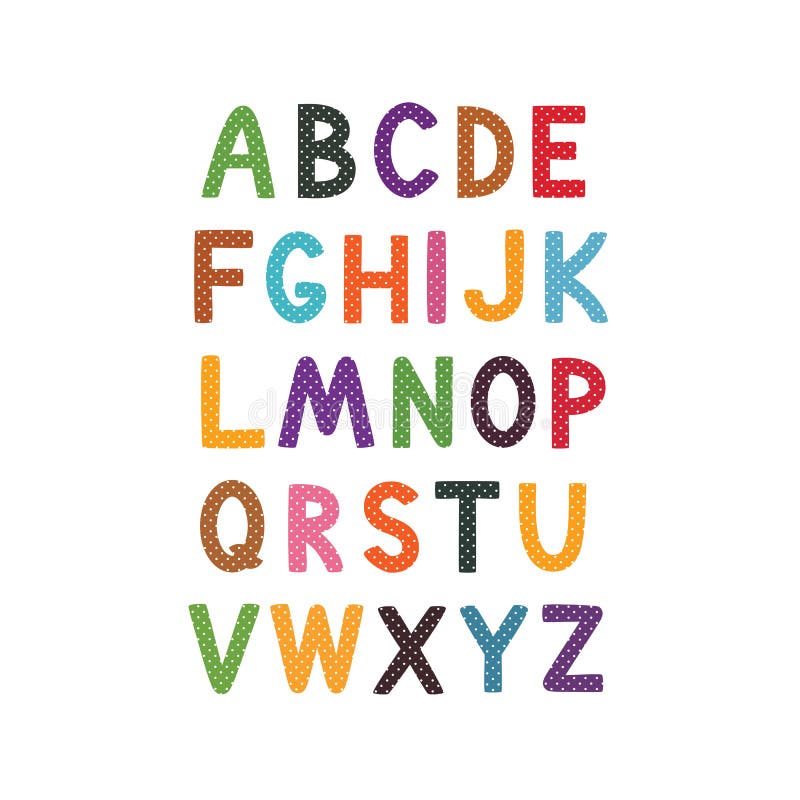 vector cartoon alphabet white background cute abc design for book