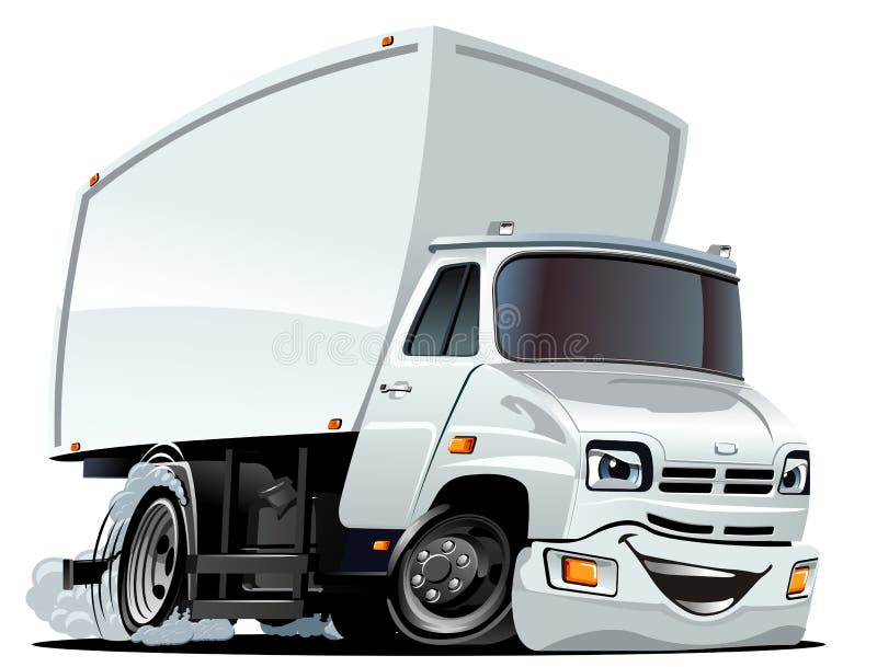 Vector Cartoon Cargo Truck