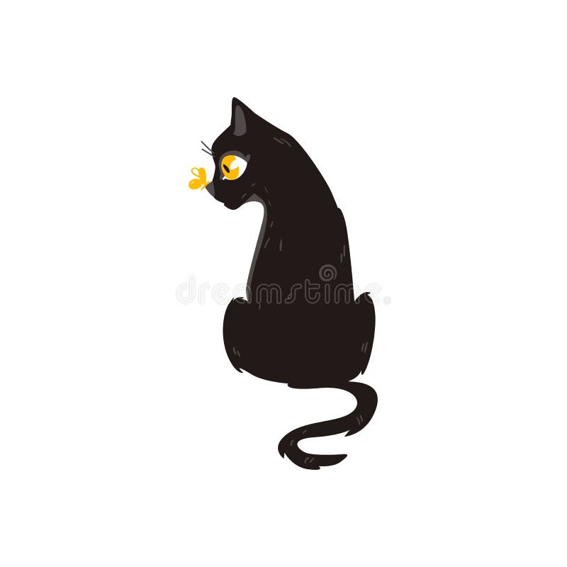 Cartoon cat. Funny Pets vector illustration. - Stock