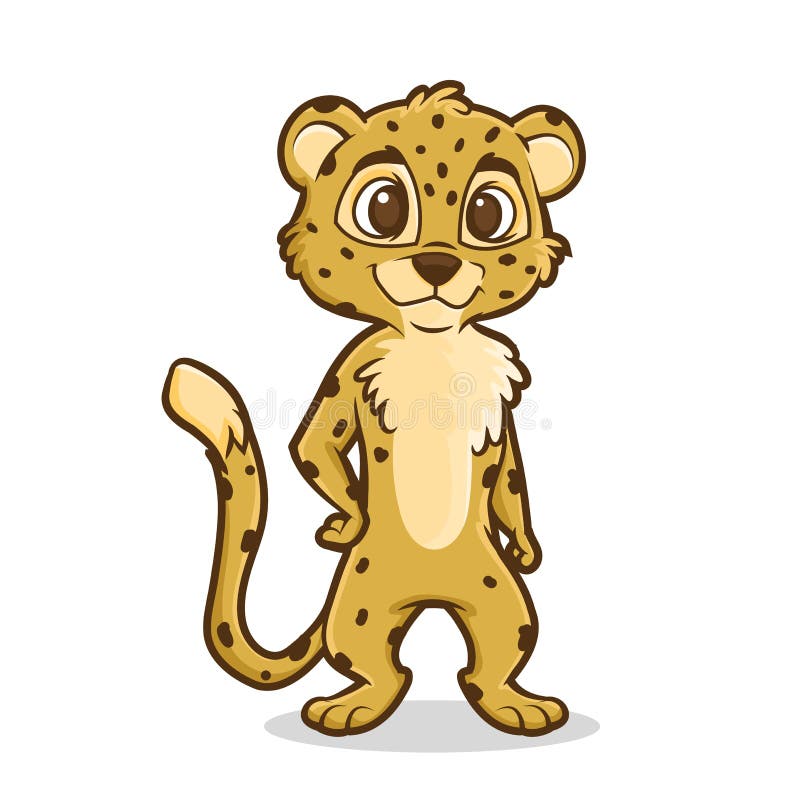 Vector cartoon cheetah stock vector. Illustration of bright - 178543703