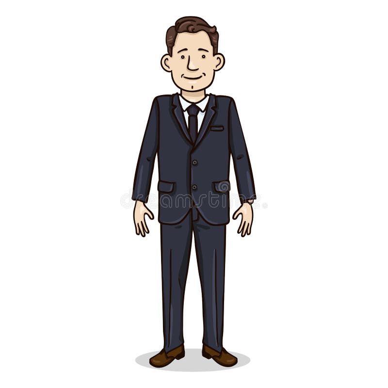 picture Man In Suit Drawing Easy Cartoon man color drawing man suit stock
