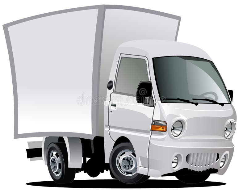 Vector cartoon delivery / cargo van stock illustration Vector cartoon delivery / cargo van stock illustration