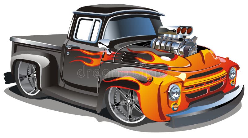 Vector cartoon hot-rod