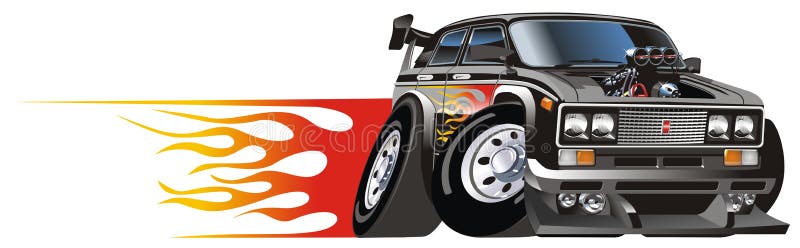 Vector cartoon hotrod royalty free illustration Vector cartoon hotrod royalty free illustration