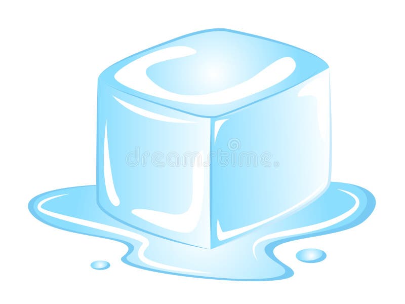Vector Cartoon Ice Cube stock vector. Illustration of gold - 113700575