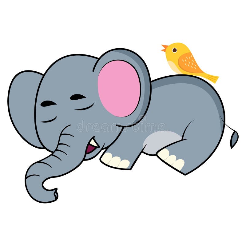 Cartoon Elephant Sleeping