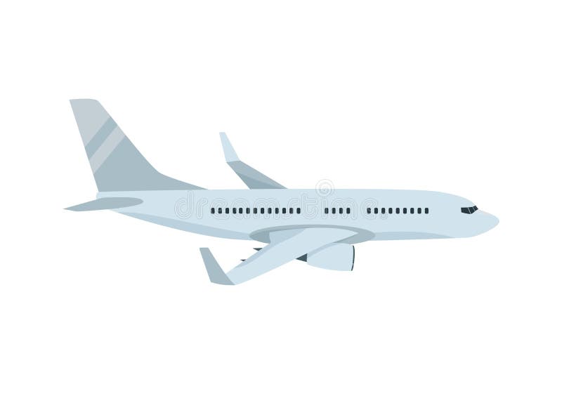 Blue airplane on a white background Royalty Free Vector