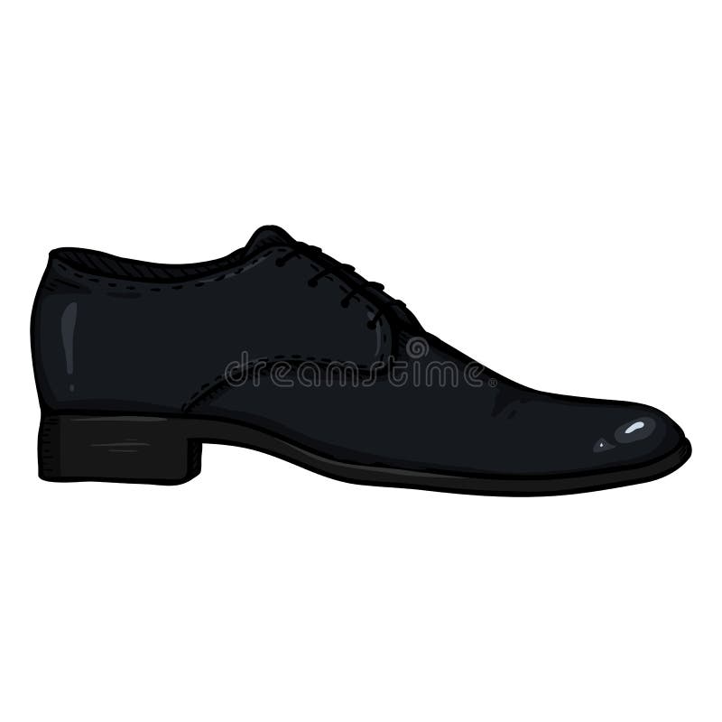Vector Cartoon Illustration - Leather Men Shoe Stock Vector ...