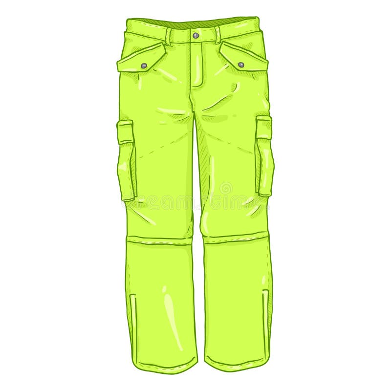 Vector Single Cartoon Illustration - Light Green Winter Hiking Trousers  Stock Vector - Illustration of comics, color: 124274355