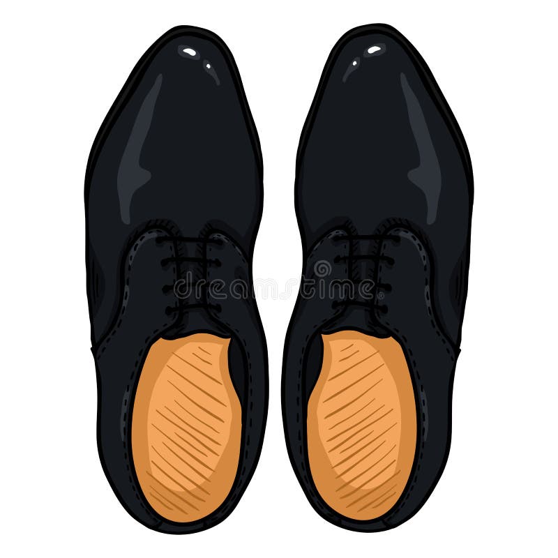 Vector Cartoon Illustration - Pair of Leather Men Shoes Stock Vector -  Illustration of collection, casual: 92647375