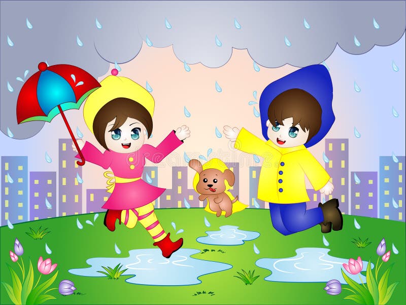 animated rainy day clipart