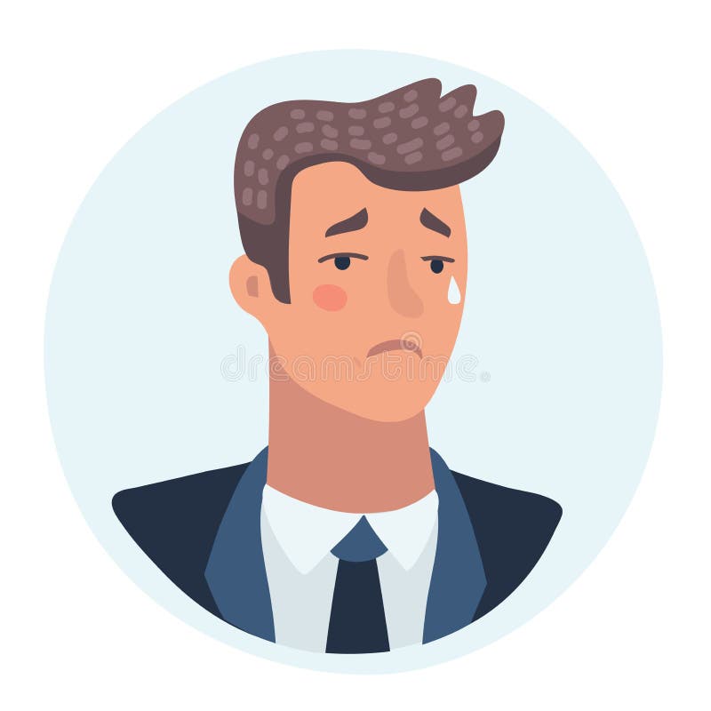 Crying Man Vector Stock Illustrations – 4,681 Crying Man Vector Stock  Illustrations, Vectors & Clipart - Dreamstime