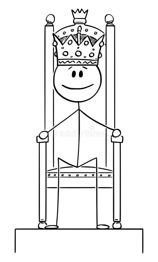 King Stick Man Crown Bowing Meme Stock Illustration 2322577227