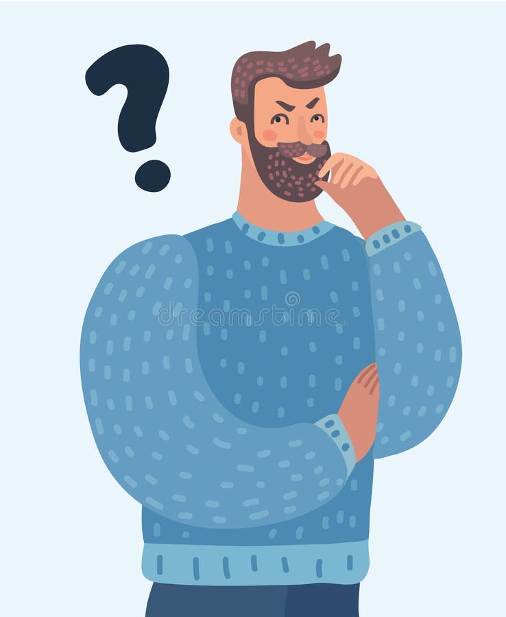 Thinking Cartoon Man Question Mark Stock Illustrations 2 336 Thinking