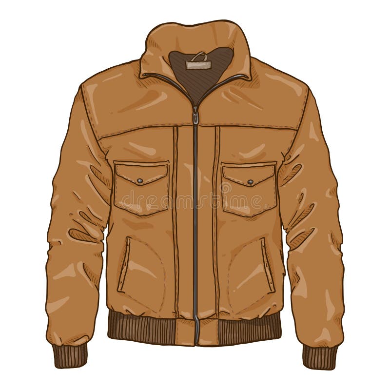 Brown Jacket Cartoon stock vector. Illustration of vector - 38814259