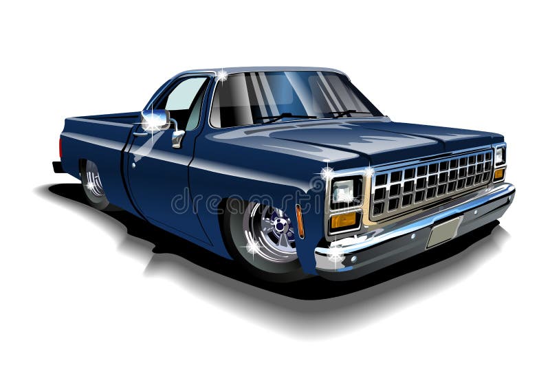 Vector Cartoon Lowrider isolated on white vector illustration