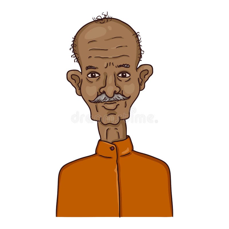 Vector Cartoon Old Man from India Stock Vector - Illustration of character,  people: 197276797