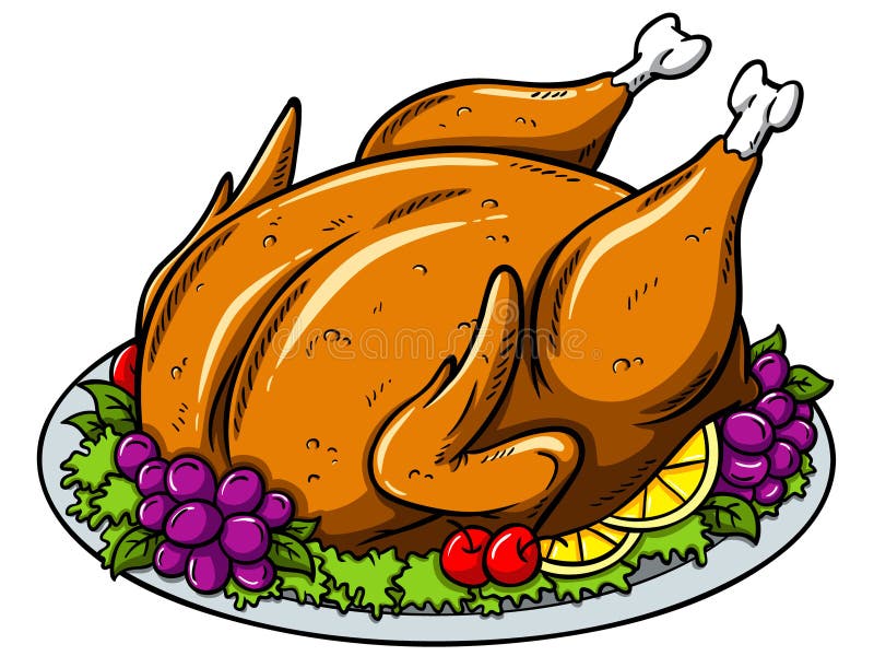 Roasted turkey cartoon stock vector. Illustration of healthy - 45759018