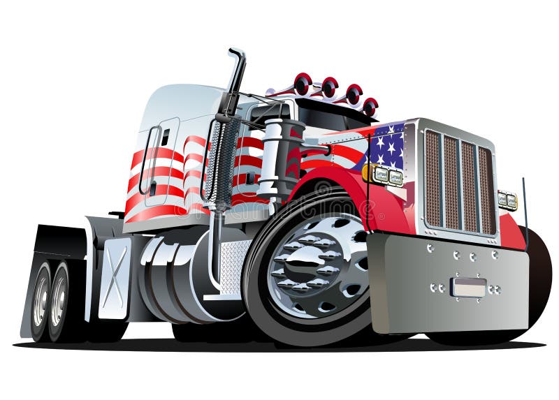 Vector Cartoon Semi Truck Stock Vector Illustration Of Driving 22895256 Vector Cartoon Semi Truck 22895256