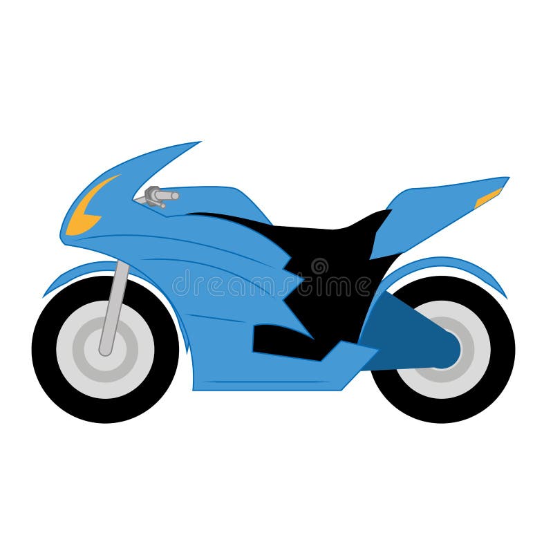 Vector Cartoon Simple Motorcycle Stock Vector Illustration of isolated, wheel 39043913