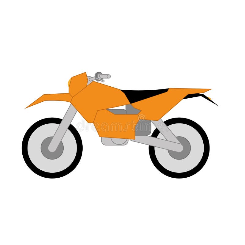 Vector Cartoon Simple Motorcycle Stock Vector Illustration of vehicle