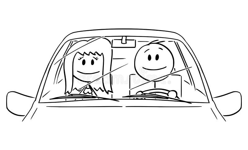 images Stick Figure Easy Cartoon Couple Drawing stick figure driving stock