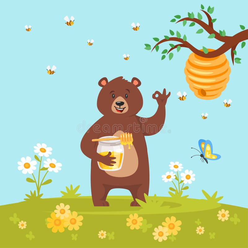 Bear Eating Honey Stock Illustrations – 462 Bear Eating Honey Stock  Illustrations, Vectors & Clipart - Dreamstime