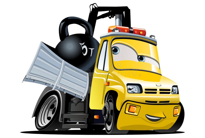 Vector Cartoon Tow Truck stock vector. Illustration of mechanic - 27316962
