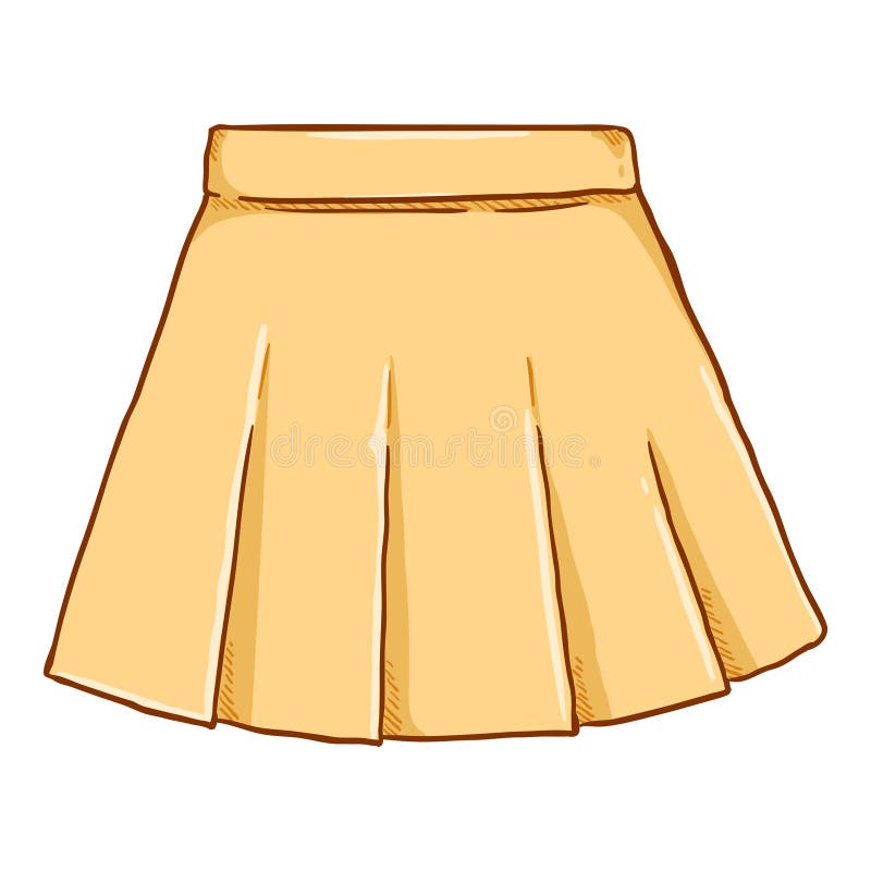Vector Cartoon Yellow Short Skirt Stock Vector - Illustration of ...