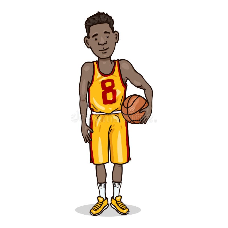 Cartoon - yellow basketball shorts with red Vector Image