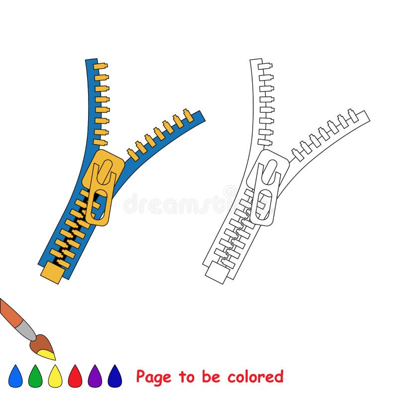 Vector Cartoon Zip To Be Colored Stock Vector Image