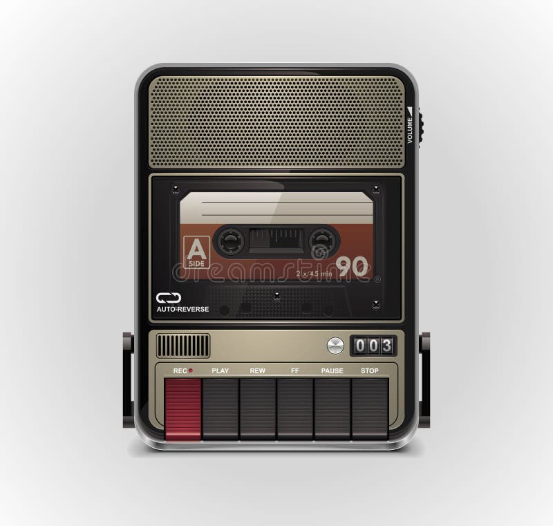 Cassette Recorder Stock Illustrations – 11,705 Cassette Recorder