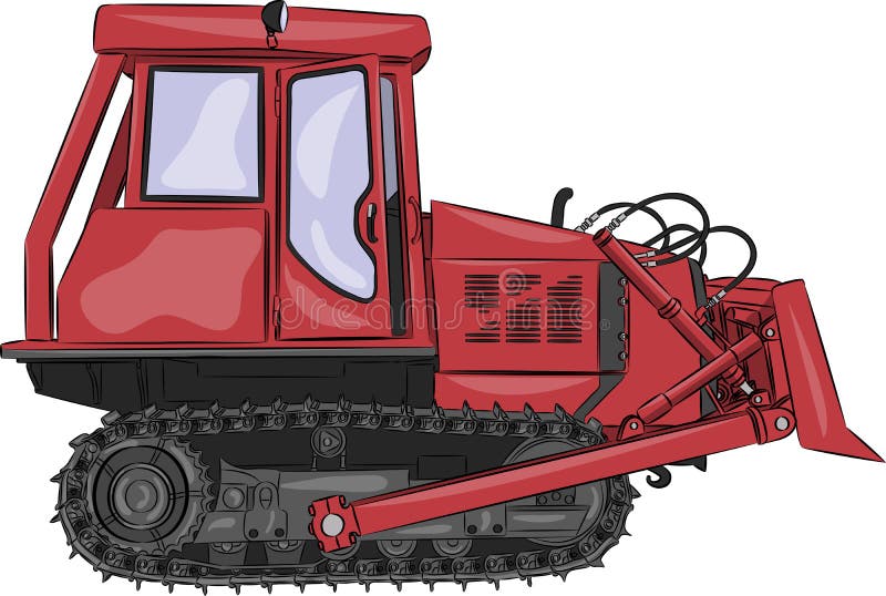 Red Agricultural Tractor and Wagon Illustration 11630243 PNG