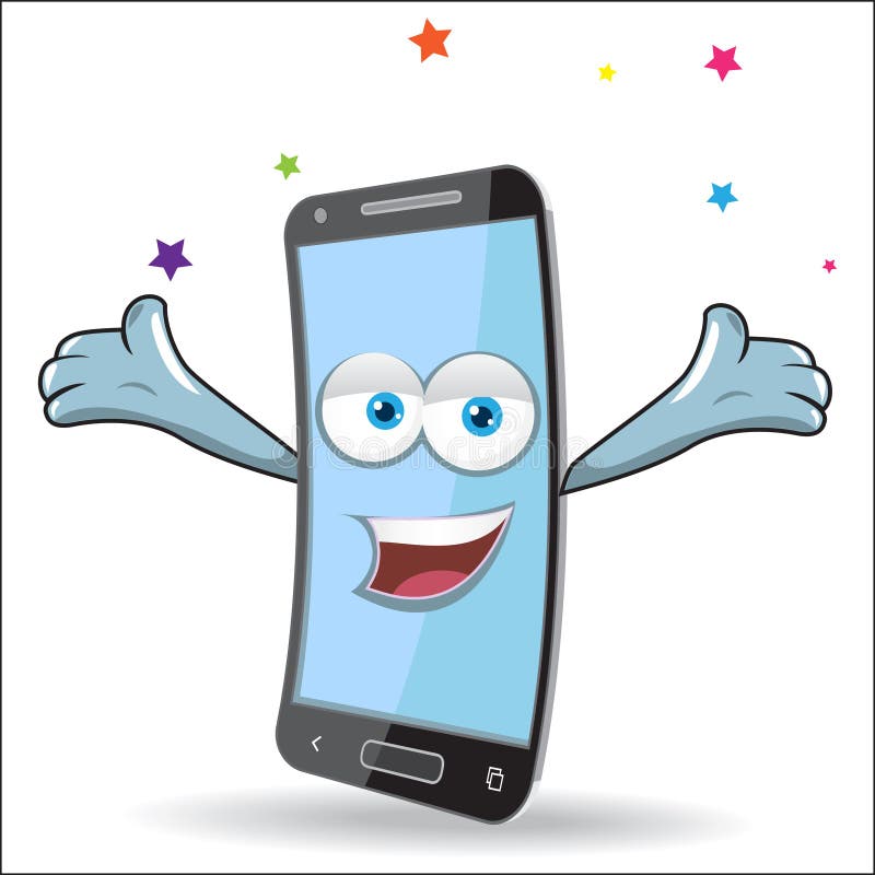 Vector Cell Mobile Mascot vector illustration