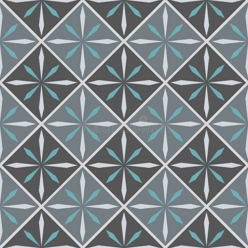 Vector ceramic tile with seamless pattern royalty free illustration