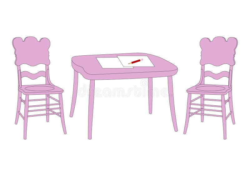 Vector chairs and table